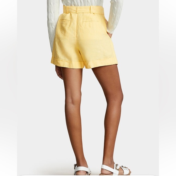 POLO RALPH LAUREN NWT Yellow Linen Paper-bag 100% Linen Shorts
Size 6 - Picture 4 of 7
